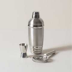 Tuscany Classics Stainless Steel Cocktail Shaker & Strainer Set