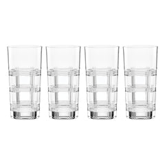 Hudson Crystal Highball Glasses, Set of 4