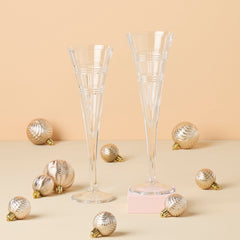 Hudson Crystal Toasting Flutes, Set of 2