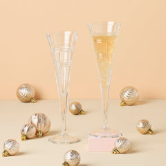 Hudson Crystal Toasting Flutes, Set of 2