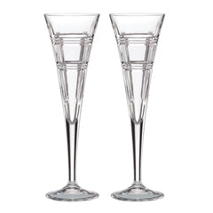 Hudson Crystal Toasting Flutes, Set of 2