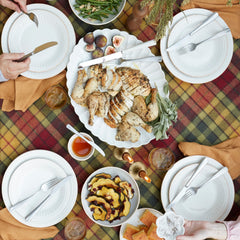 French Perle Scallop Vintage 65-Piece Flatware Set