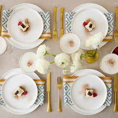 Modern White 24-Piece Dinnerware Set