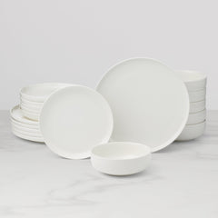 24 Seven White 18-Piece Dinnerware Set