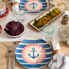 24 Seven Melamine Aweigh We Go 18-Piece Dinnerware Set