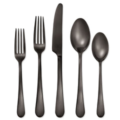 Mirabella Gunmetal Satin 30-Piece Flatware Set