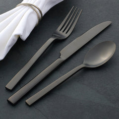 Chefs Table Midnight Matte 20-Piece Flatware Set