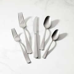 French Perle Scallop Vintage 65-Piece Flatware Set