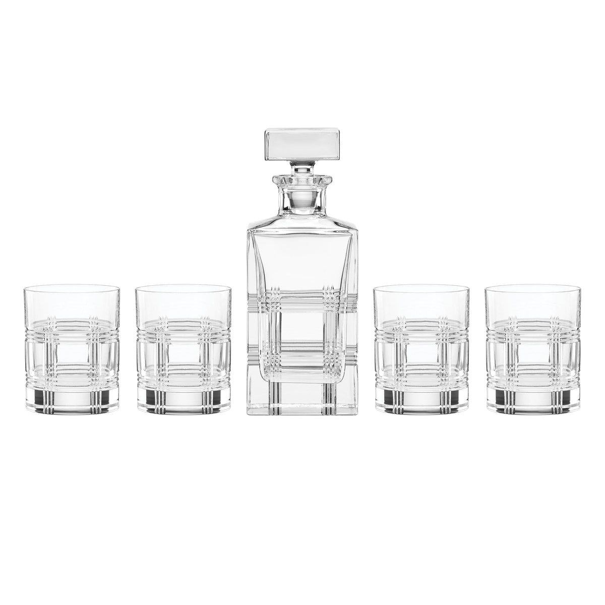 Hudson Crystal 5-Piece Whiskey Set